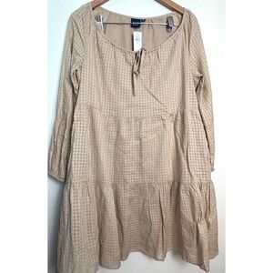 Gap Dress Women's Small Long Sleeve Boho Cottagecore Casual Pockets Lined Cotton